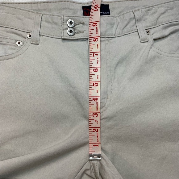 Nautical Jeans Khaki Cropped Pants 5-Pocket NWT Sz 6  Double Button Waist - Picture 7 of 13